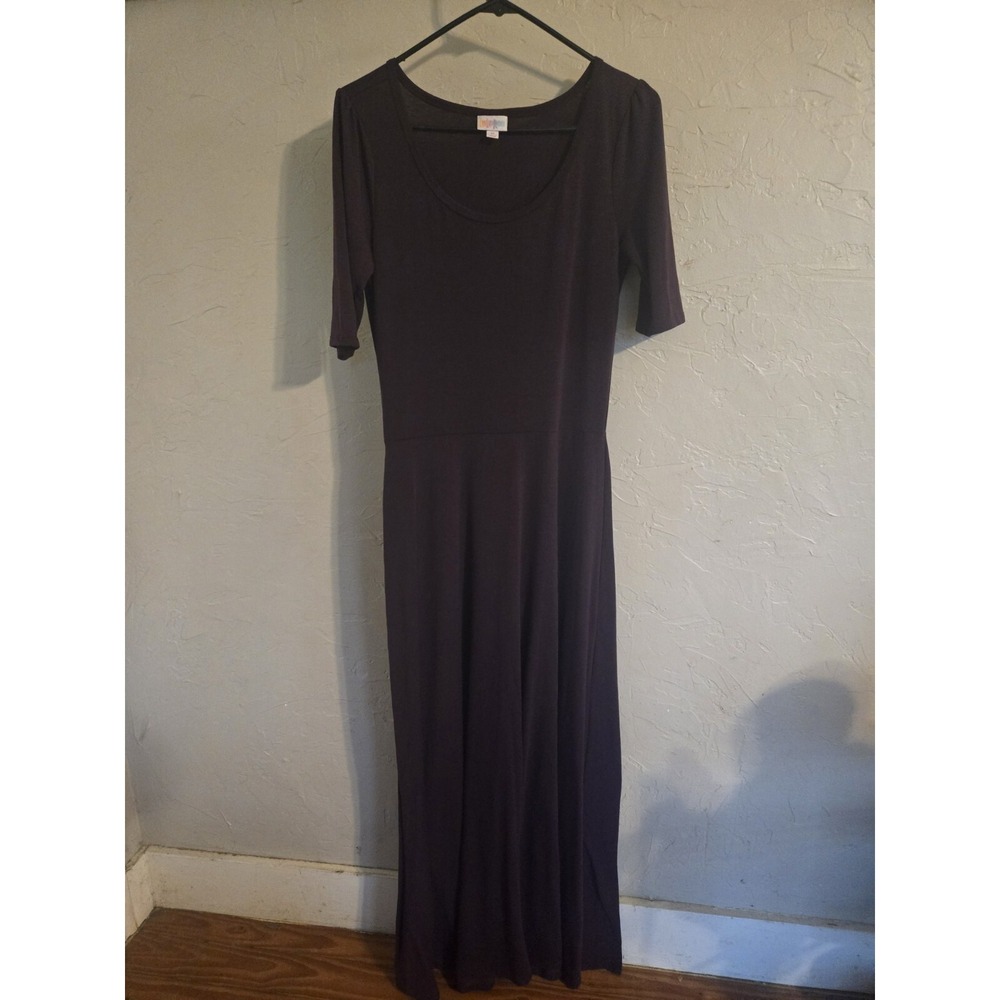 Lularoe Royal Purple Ana Maxi Dress Size M Long Half Sleeve